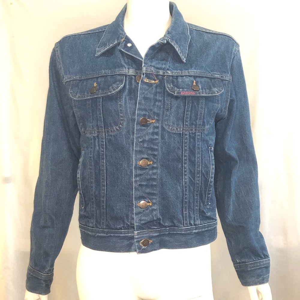 Vintage Dakota blue mid wash denim jean jacket size small